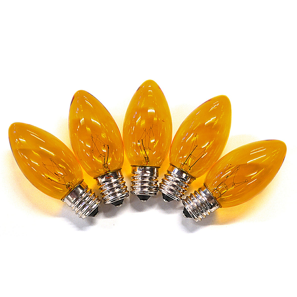 Holiday Bright Lights BU25C9X3-TORA C9 Orange 25 count Replacement Christmas Light Bulbs 1 ft.