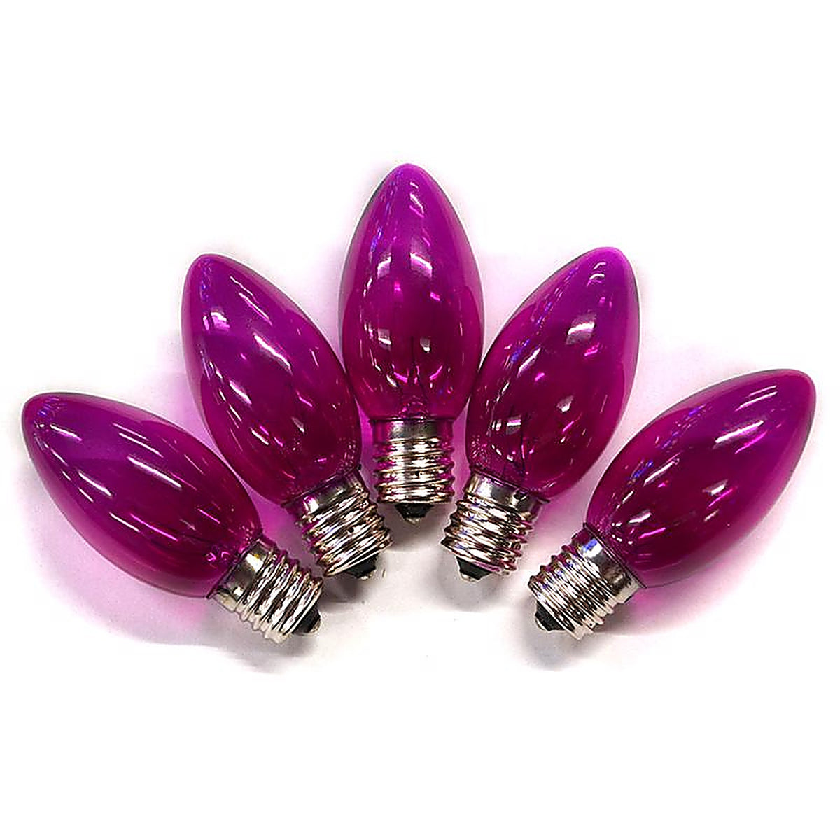 Holiday Bright Lights BU25C9X3-TPLA C9 Purple 25 count Christmas Light Bulbs 1 ft.