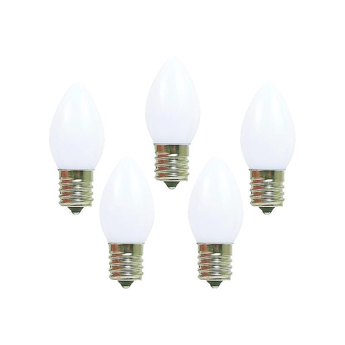 Holiday Bright Lights BU25C7-OWHA C7 White 25 count Christmas Light Bulbs 1 ft.