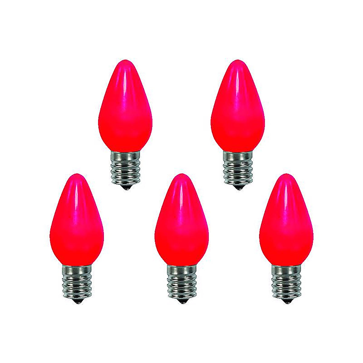Holiday Bright Lights BU25C7-ORDA C7 Red 25 count Christmas Light Bulbs 1 ft.