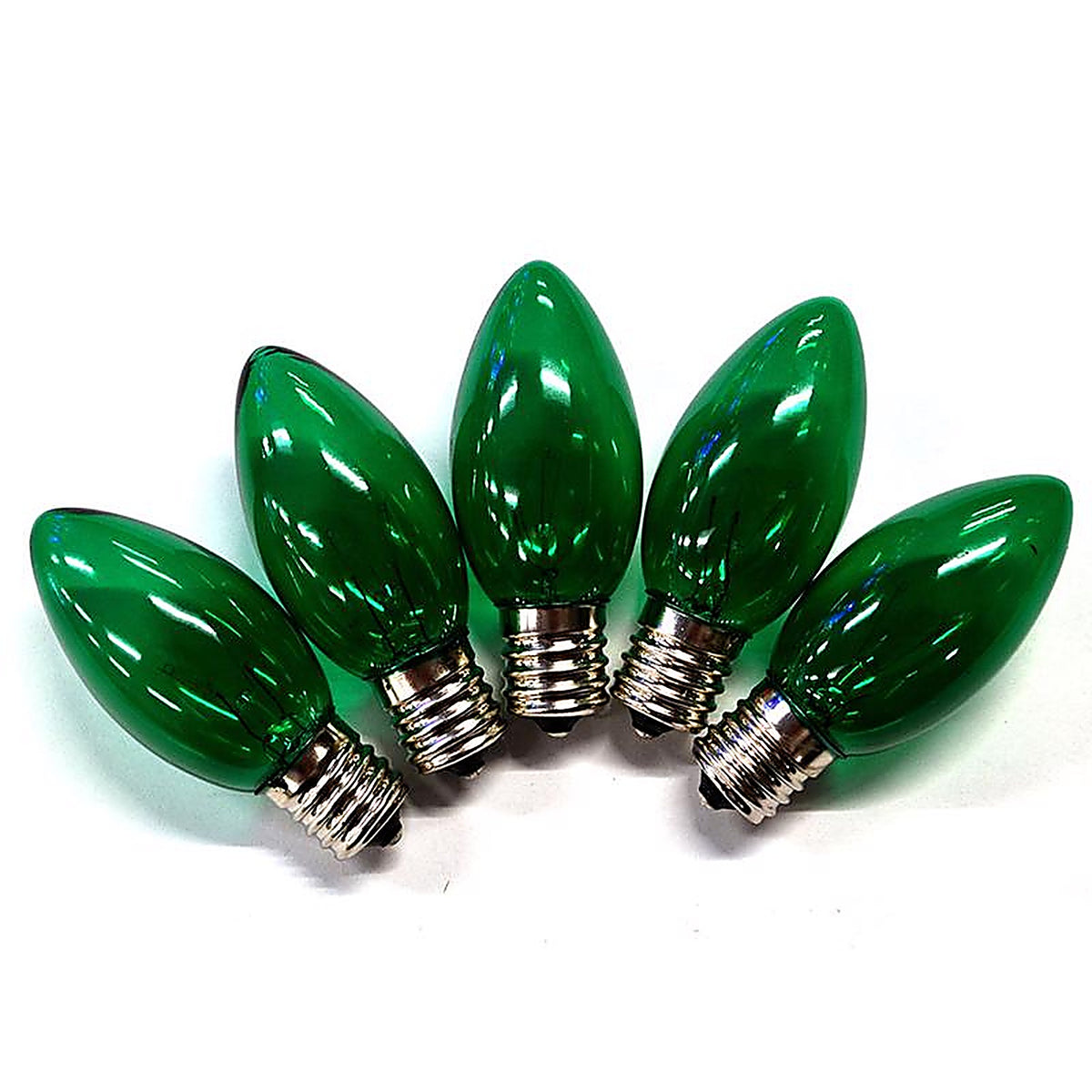 Holiday Bright Lights BU25C9X3-TGRA C9 Green 25 count Christmas Light Bulbs 1 ft.