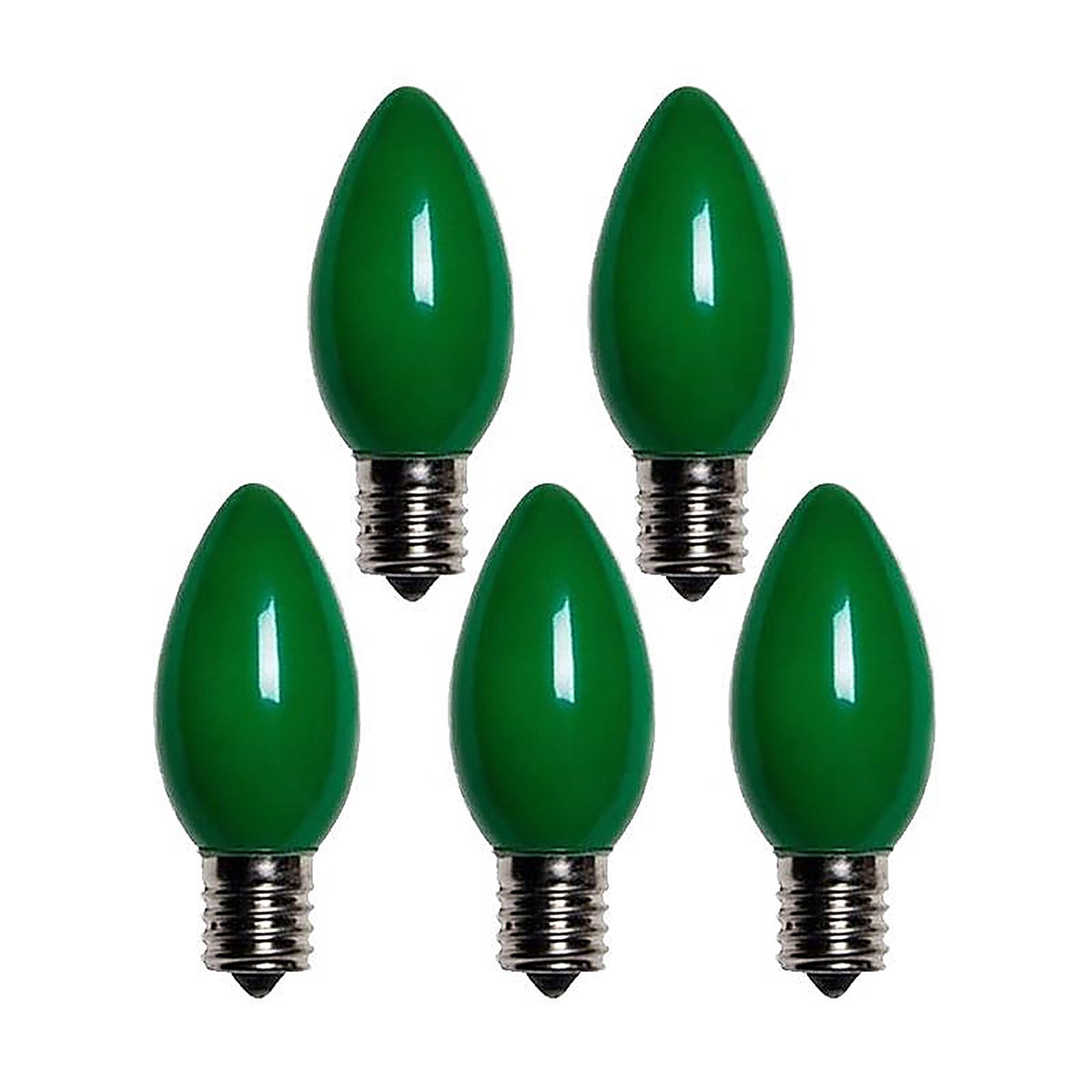 Holiday Bright Lights BU25C9-OGRA C9 Green 25 count Christmas Light Bulbs 1 ft.