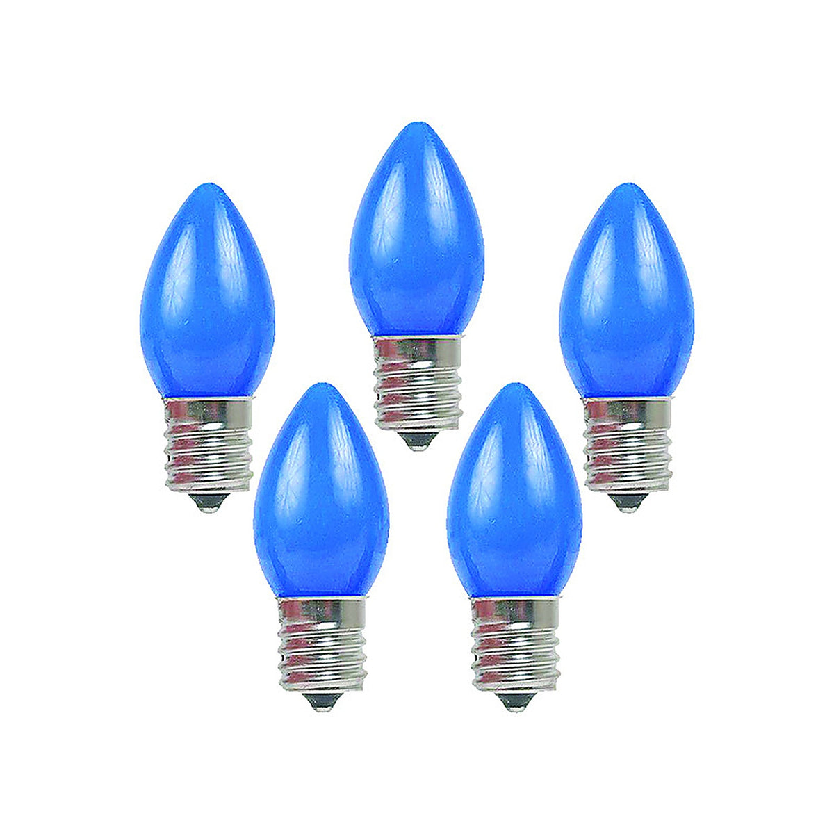 Holiday Bright Lights BU25C7-OBLA C7 Blue 25 count Replacement Christmas Light Bulbs 1 in.