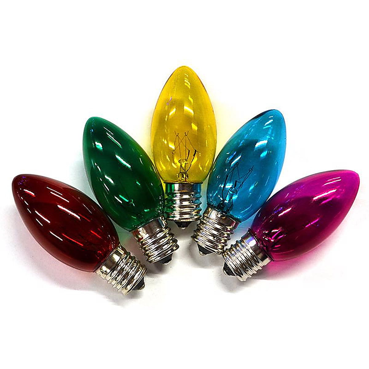 Holiday Bright Lights BU25C9X3-TMUA C9 Multi-color 25 count Christmas Light Bulbs 1 ft.