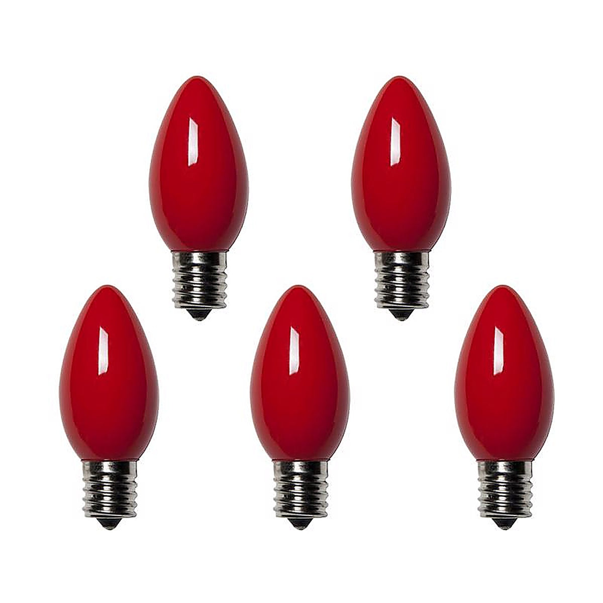 Holiday Bright Lights - BU25C9-ORDA - Incandescent C9 Red 25 CT Replacement Christmas Light Bulbs 0.08 Ft.