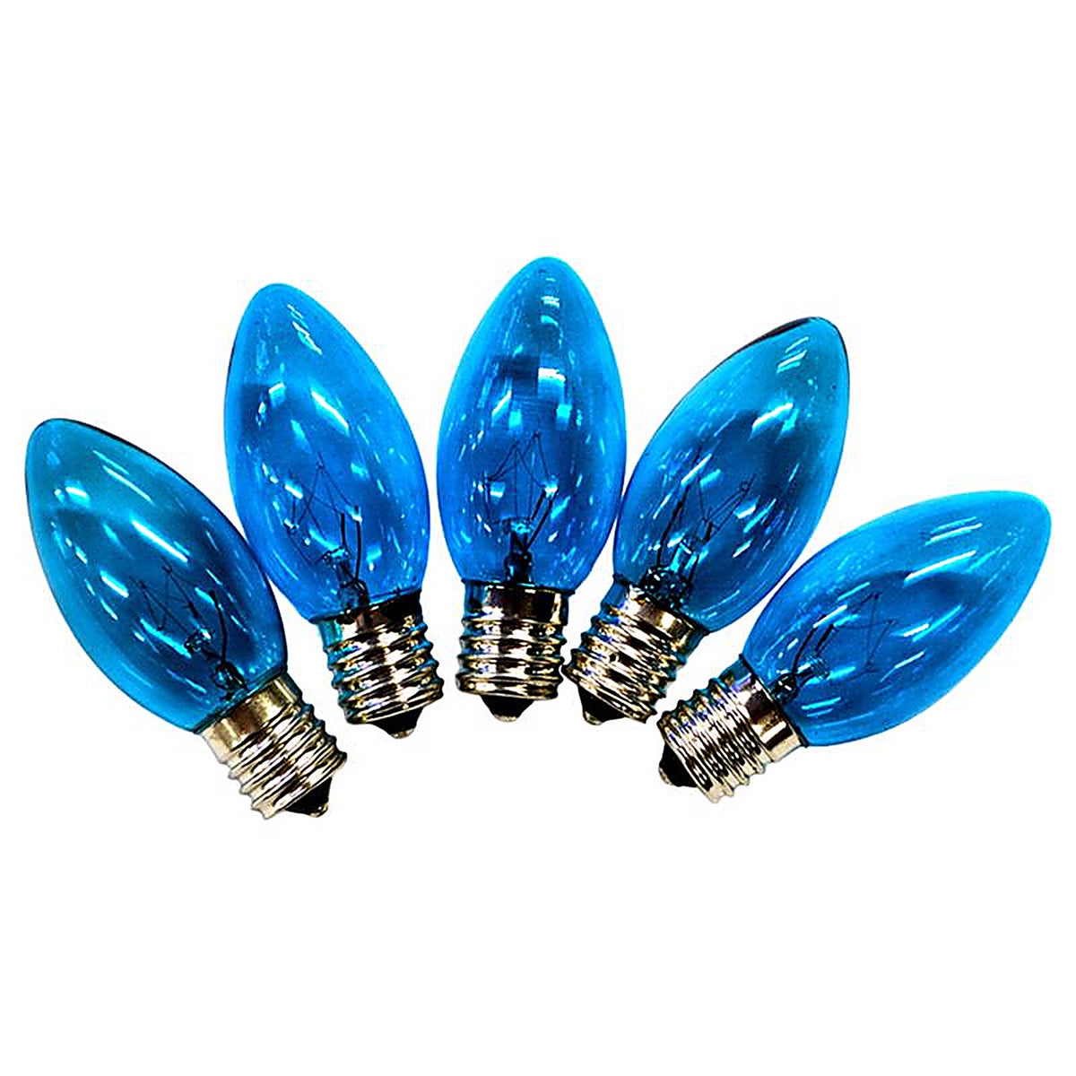 Holiday Bright Lights BU25C9X3-TBLA C9 Blue 25 count Christmas Light Bulbs 1 ft.