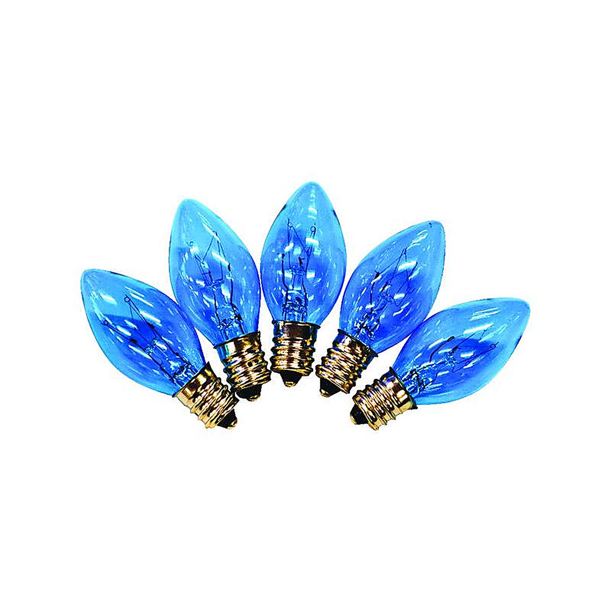 Holiday Bright Lights - BU25C7X3-TBLA - Incandescent C7 Blue 25 CT Replacement Christmas Light Bulbs 0.08 Ft.