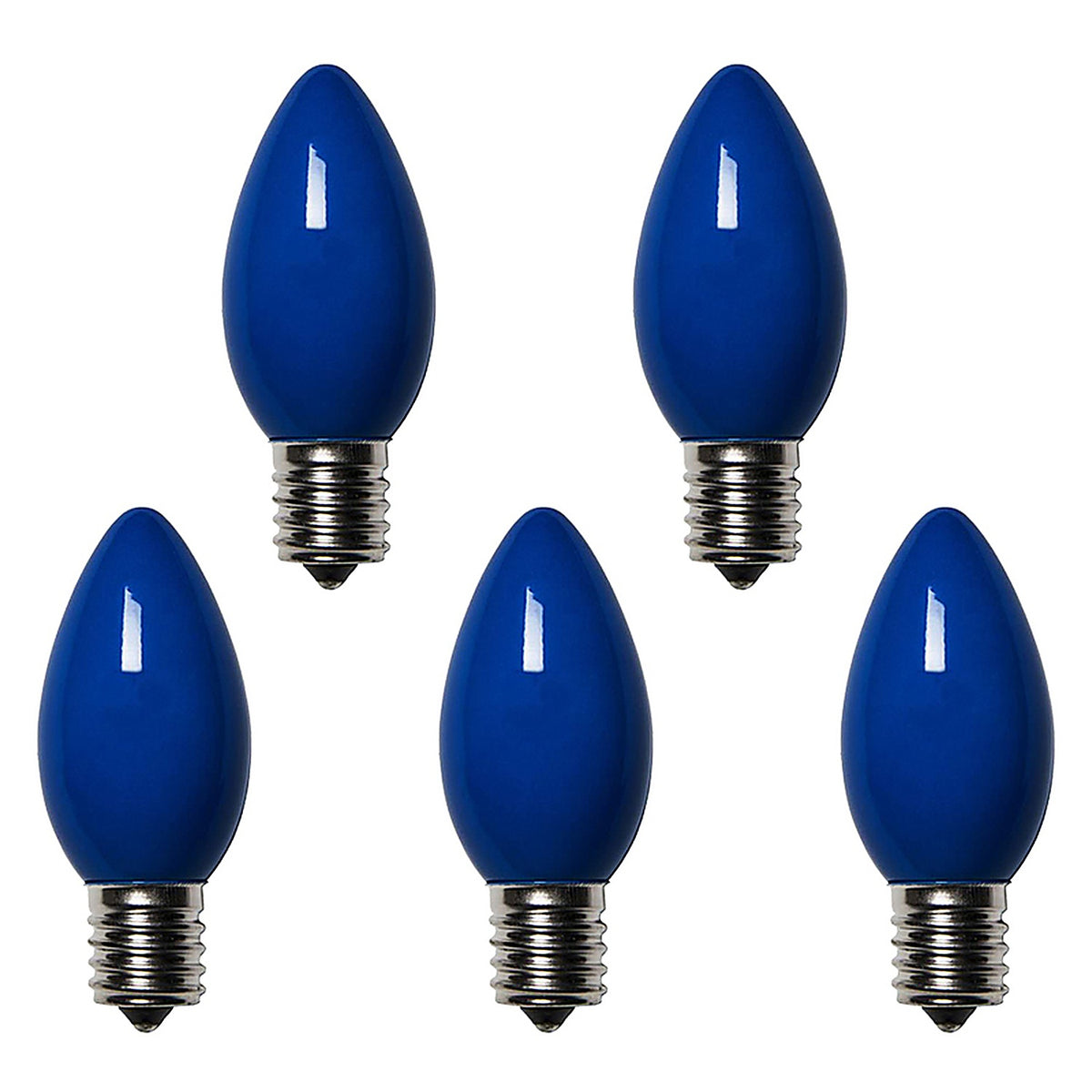Holiday Bright Lights BU25C9-OBLA C9 Blue 25 count Replacement Christmas Light Bulbs 1 ft.