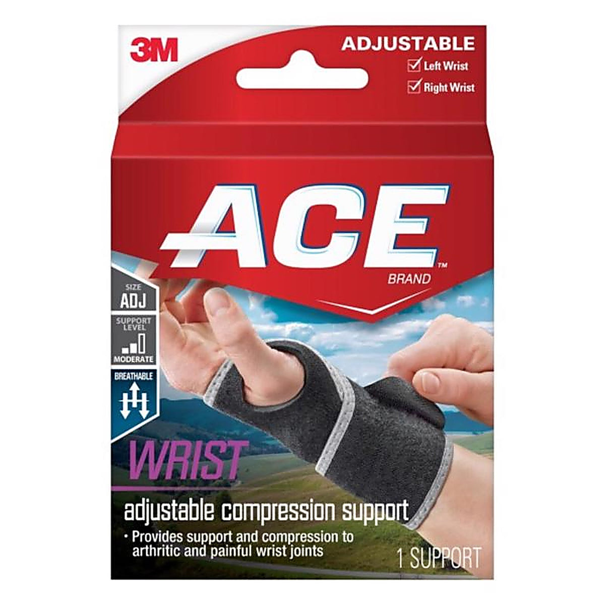 3M - 203966 - Ace Black Wrist Support 1 Pack