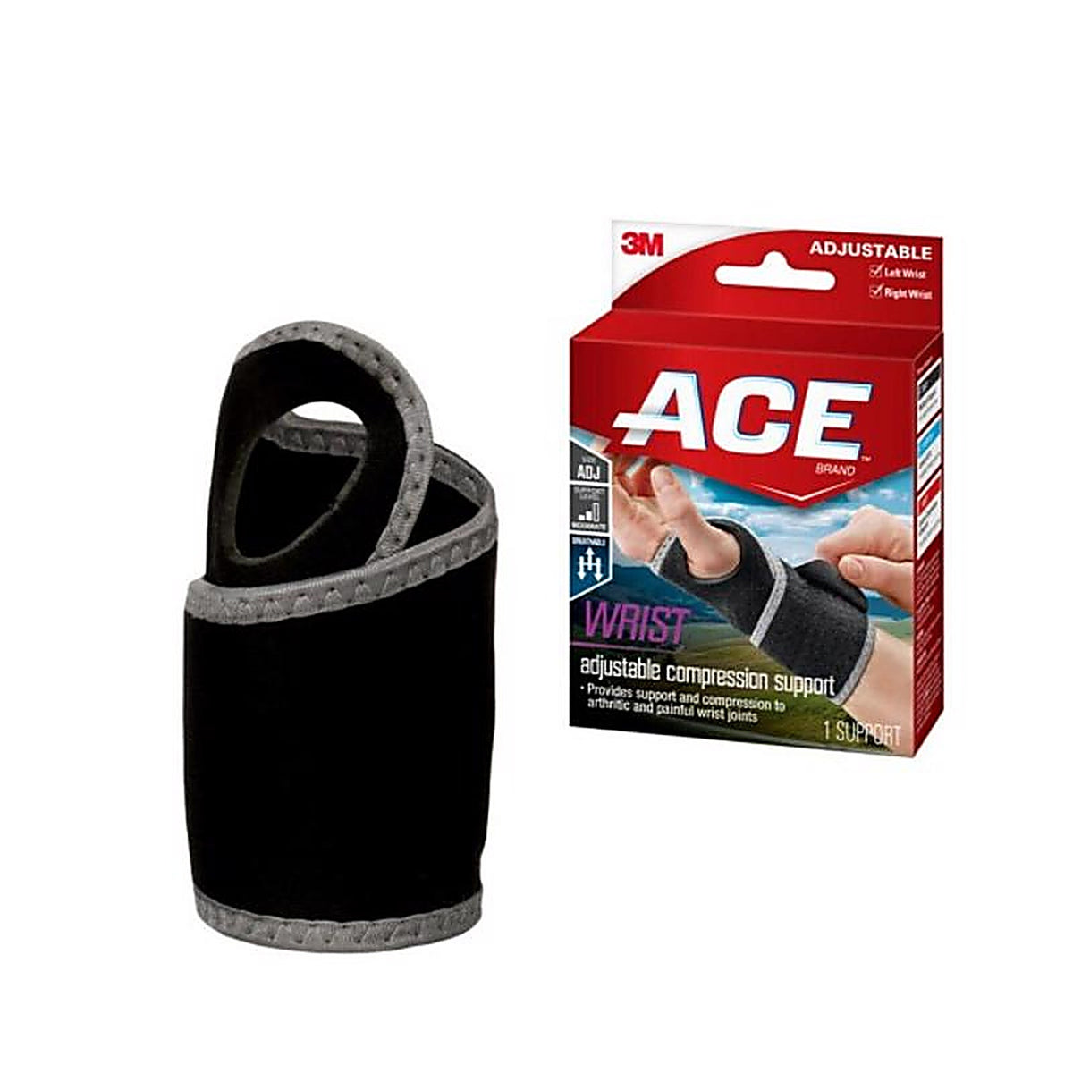 3M - 203966 - Ace Black Wrist Support 1 Pack