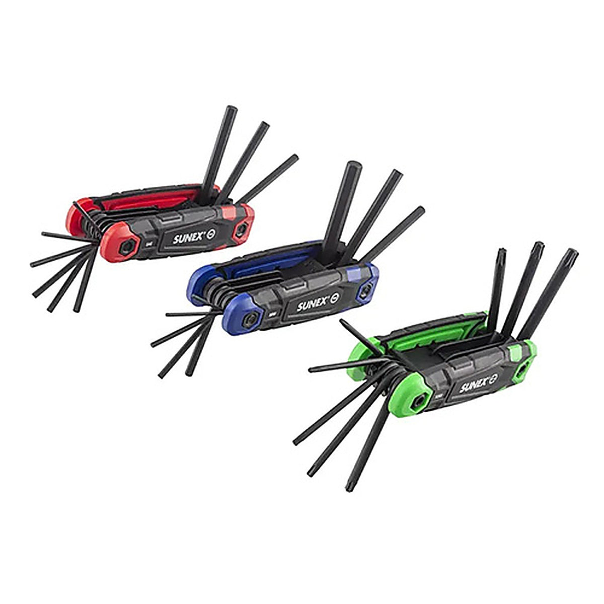 Sunex Tools - 98525F - SAE/Metric/Torx 25 Piece Folding HEX Key Set