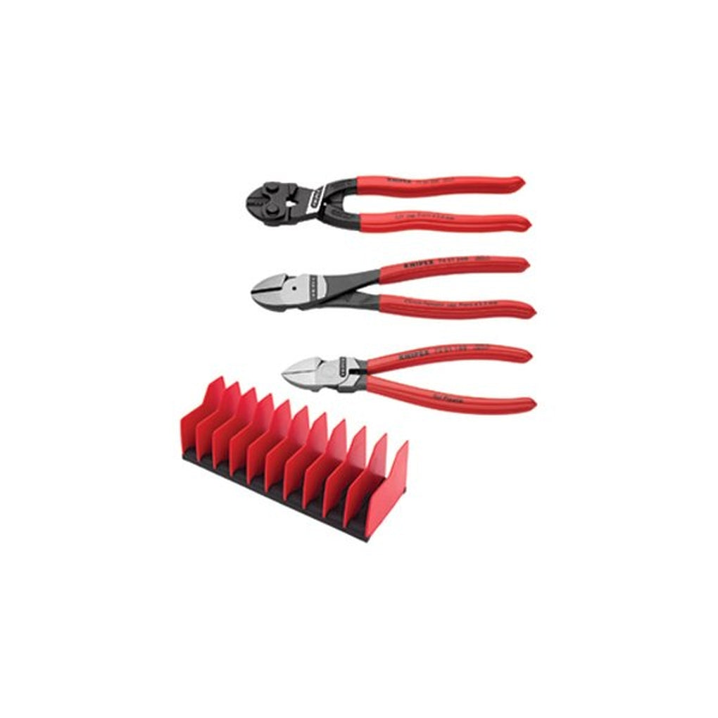 Knipex - 9K0080137US - 3 Piece Cutting Pliers Set - with Free 10 Piece Tool Holder