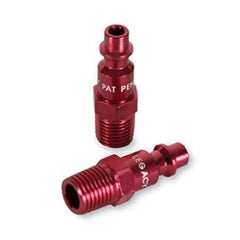 Legacy A73440D-2PK ColorConnex Type D, 1/4in. Body Plug, Red anodized, 1/4in. Male NPT, 2Pk