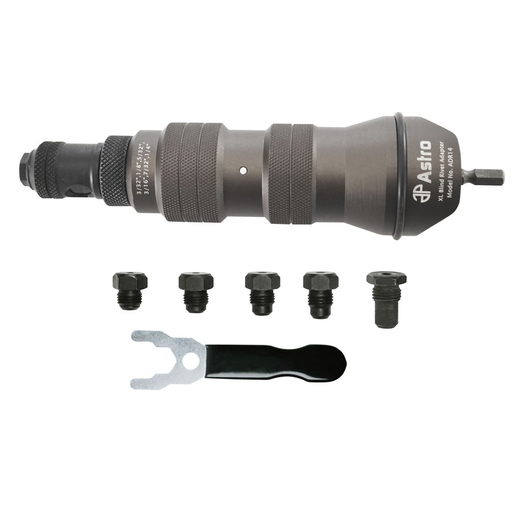 Astro Pneumatic ADR14 XL Blind Rivet Adapter Kit 1/4in. Capacity