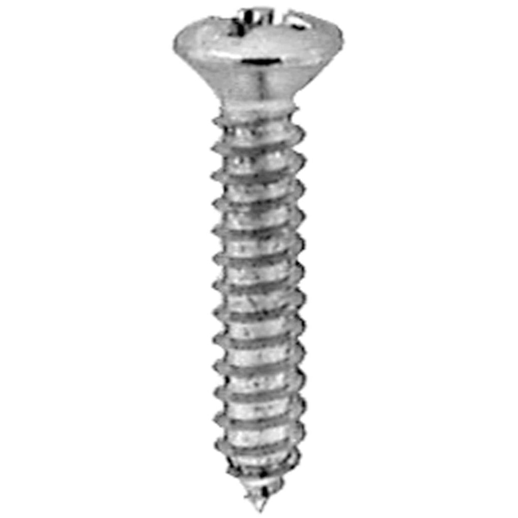 Auveco AP2713 8 X 1in. Phillips Oval Head Tapping Screw Chrome