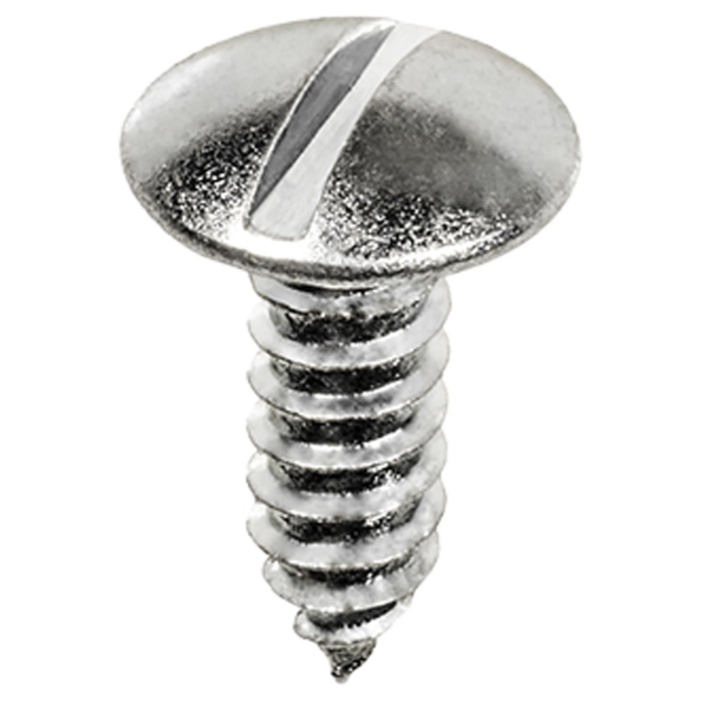 Auveco AP9603 #14 X 3/4in. Slotted Truss Head License Plate Screw Zinc