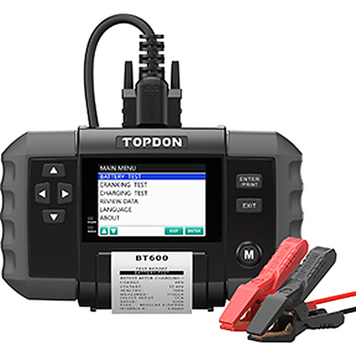 TOPDON - BT600 - 12v Battery and 12v/24v System Tester w/Built-In Printer