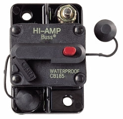 Bussmann CB185-40 High Amp Circuit Breaker Type III Switchable/Waterproof Flush-Mount 40A