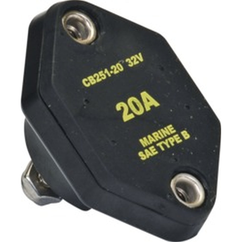 Bussmann CB251-40 Marine-Rated Circuit Breaker Type I Ignition Protected Weatherproof Panel-mount 40A