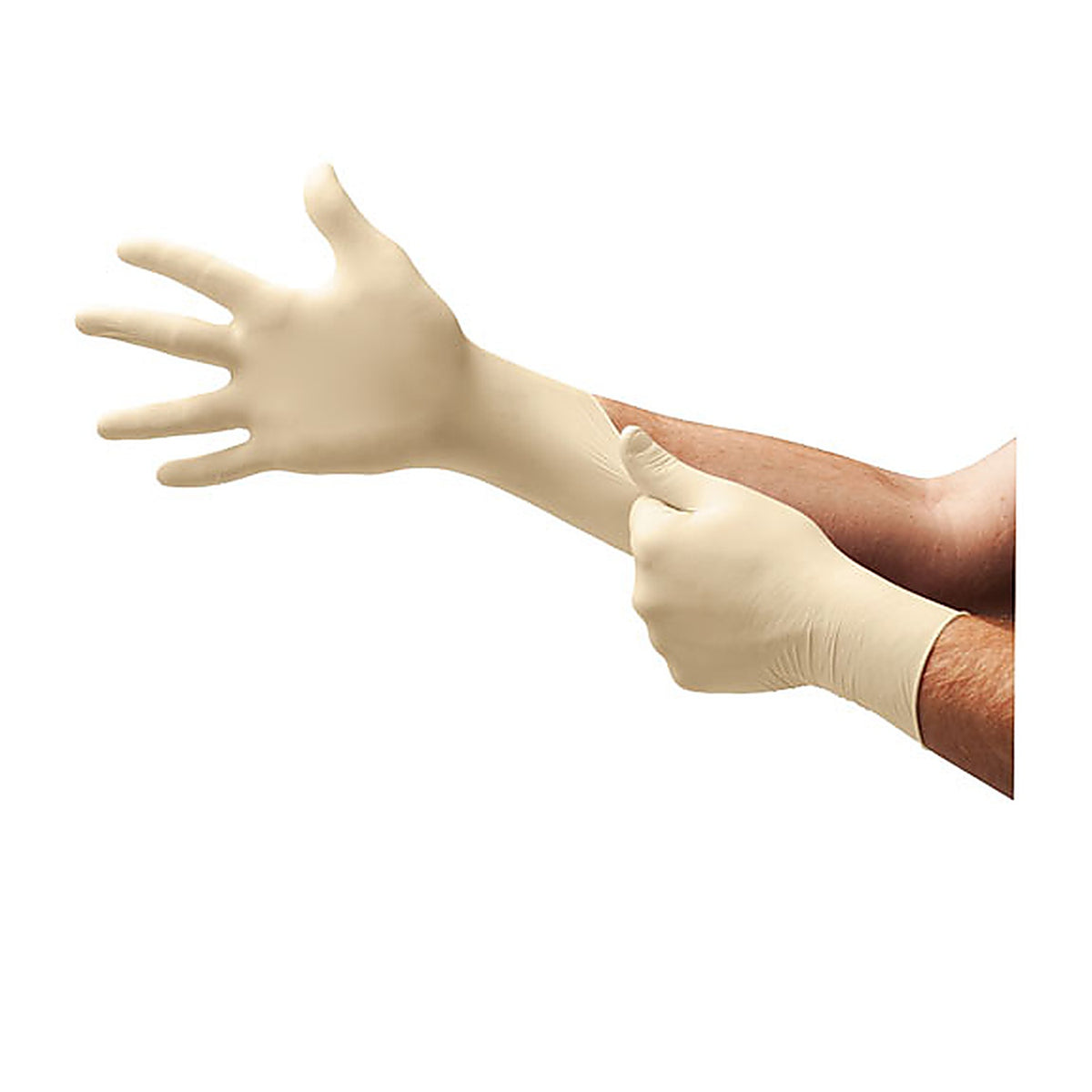 Micro-Flex - DGP350L - Diamond Grip Plus Powder-Free Latex Examination Gloves, Natural, Large