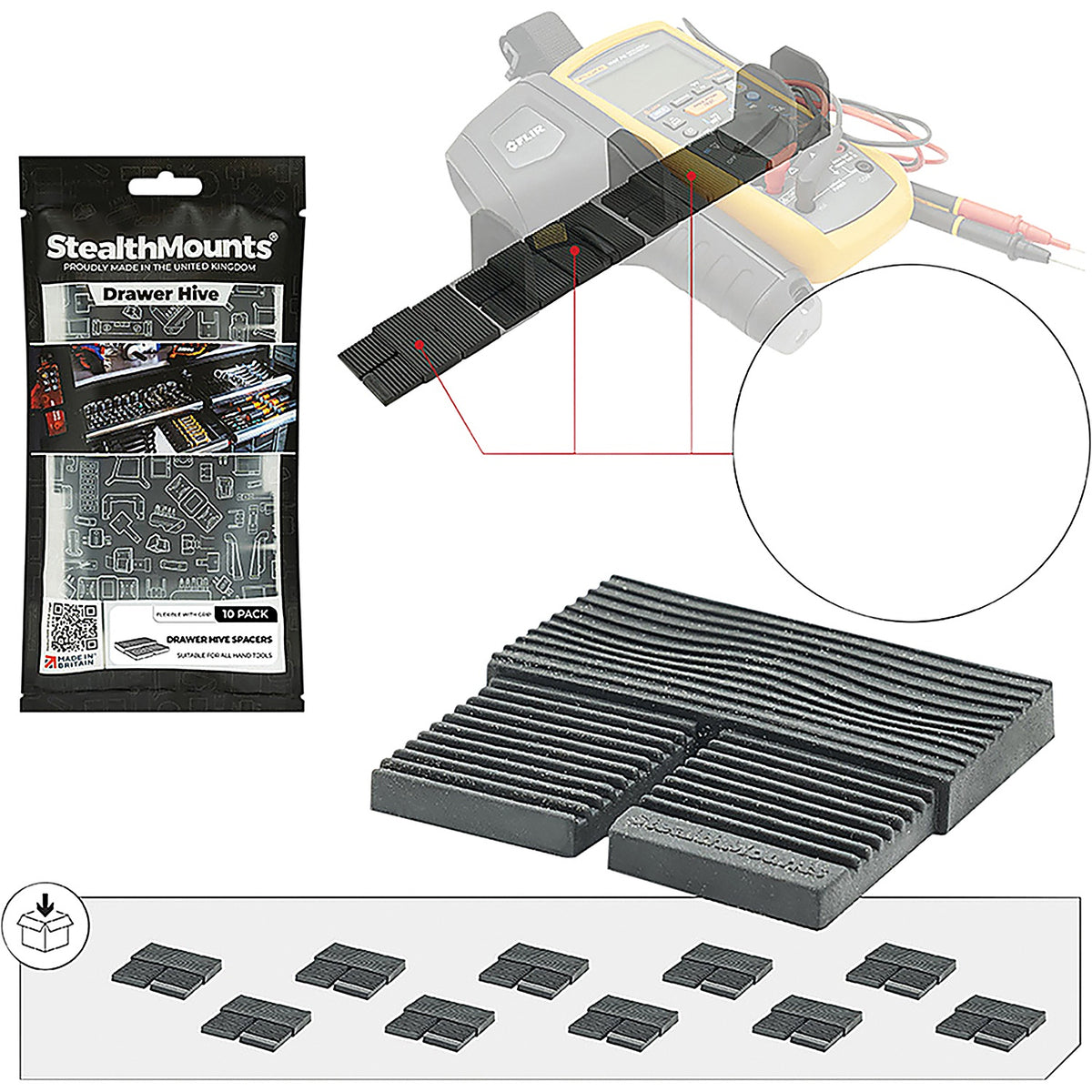StealthMounts - DHSP-SPACE-10 - Drawer Hive Spacer