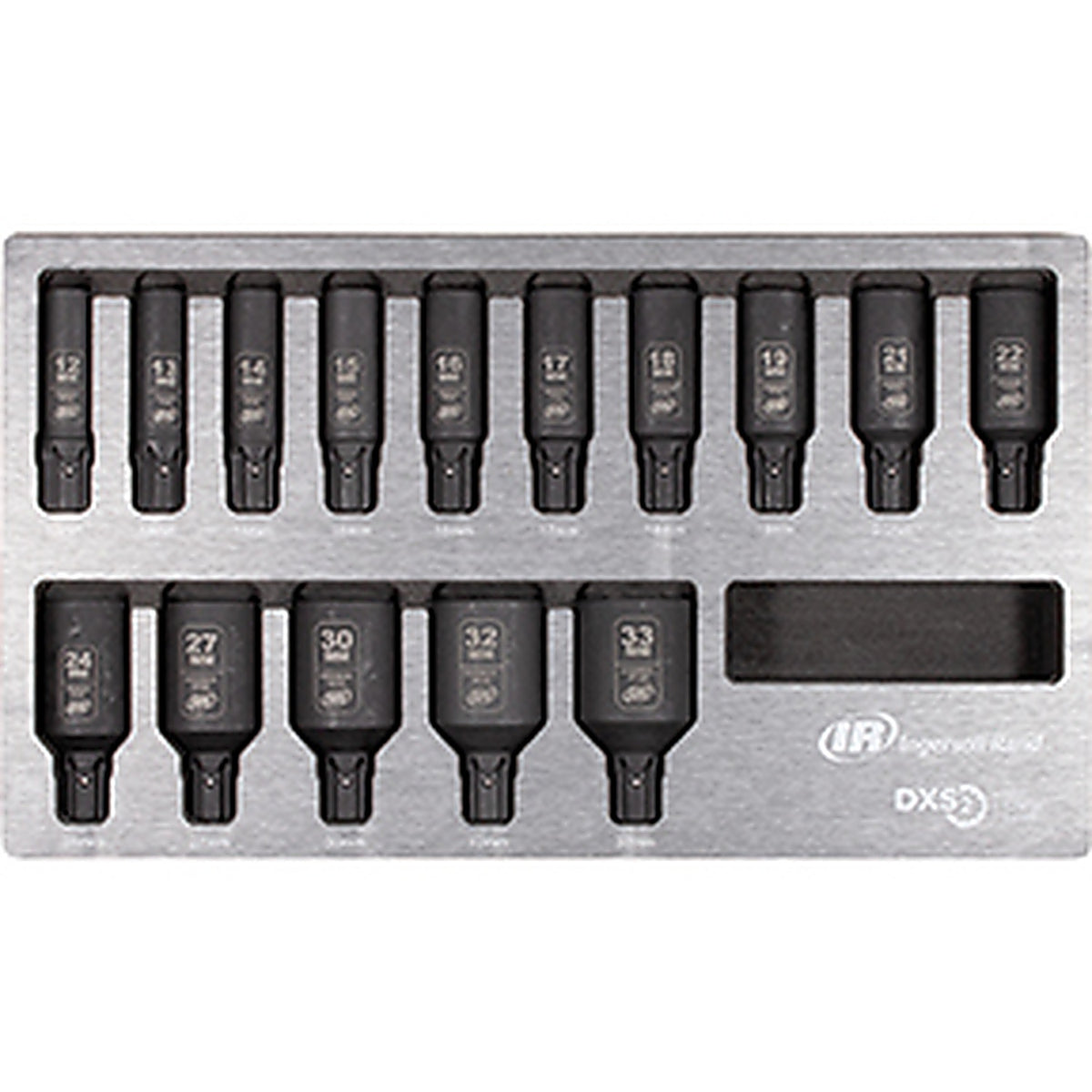 Ingersoll Rand - DXSK2M15L - Dxs2 Drive HEX Deep Metric Impact Socket Set 15-Piece