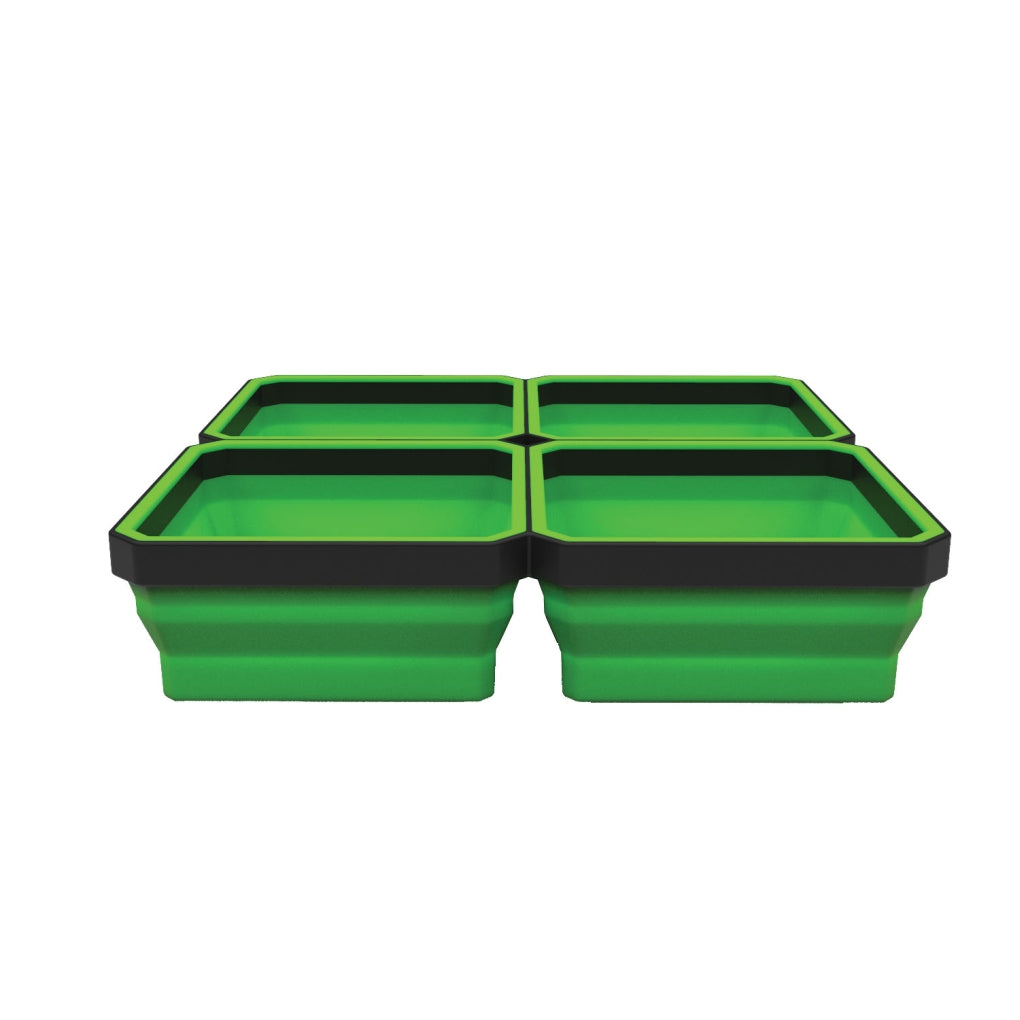 E-Z Red EZTRAY-QGR QUAD Expandable Magnetic Tray, Green