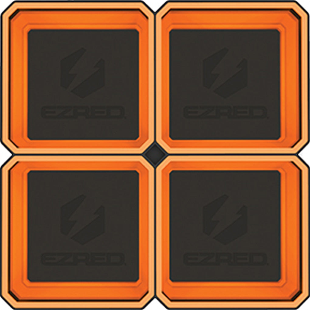 E-Z Red EZTRAY-QOR Expandable Magnetic Parts Quad Tray Orange