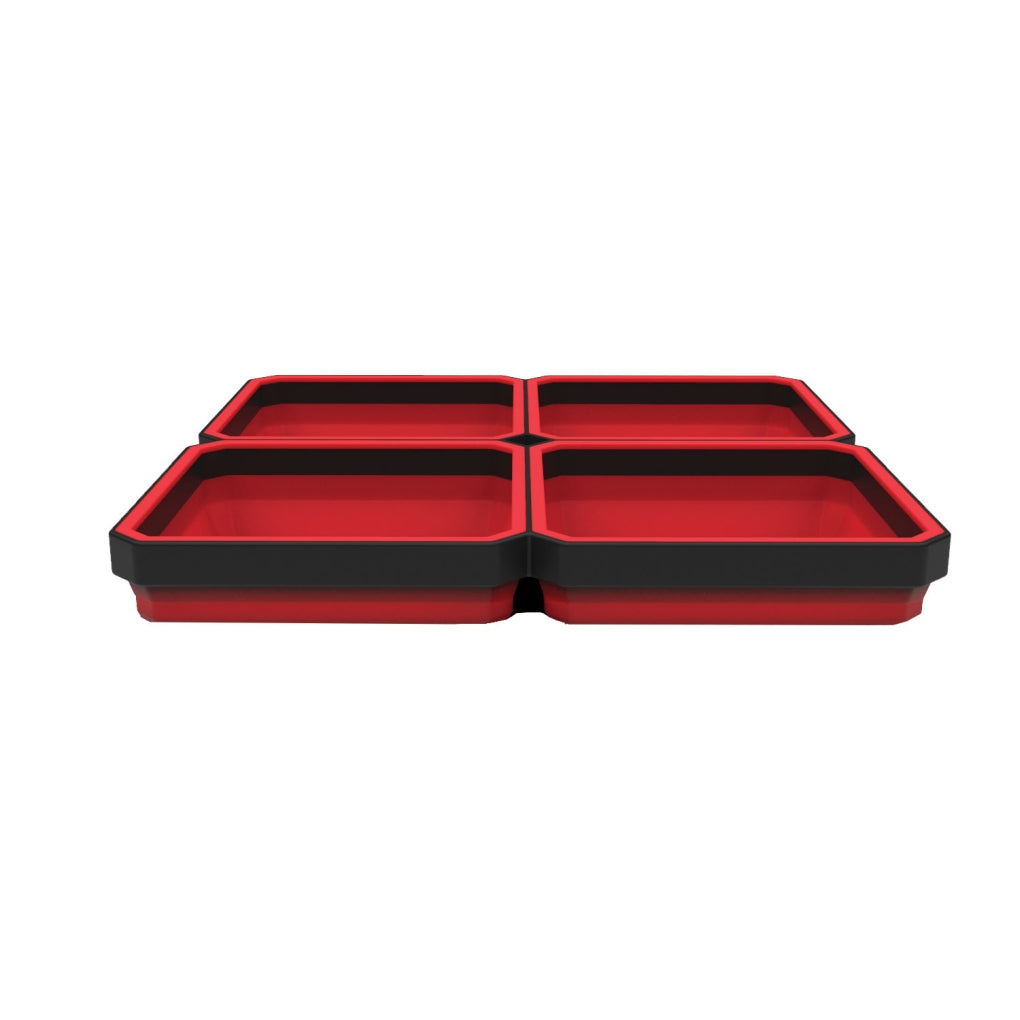 E-Z Red EZTRAY-QRD QUAD Expandable Magnetic Tray, Red