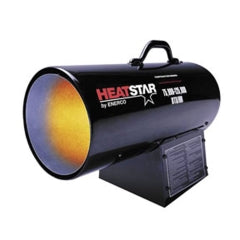 Enerco F170125 HD Portable Direct-Fired Forced Air Propane Heater, HS125FAV 75,000-125,000 BTU/HR