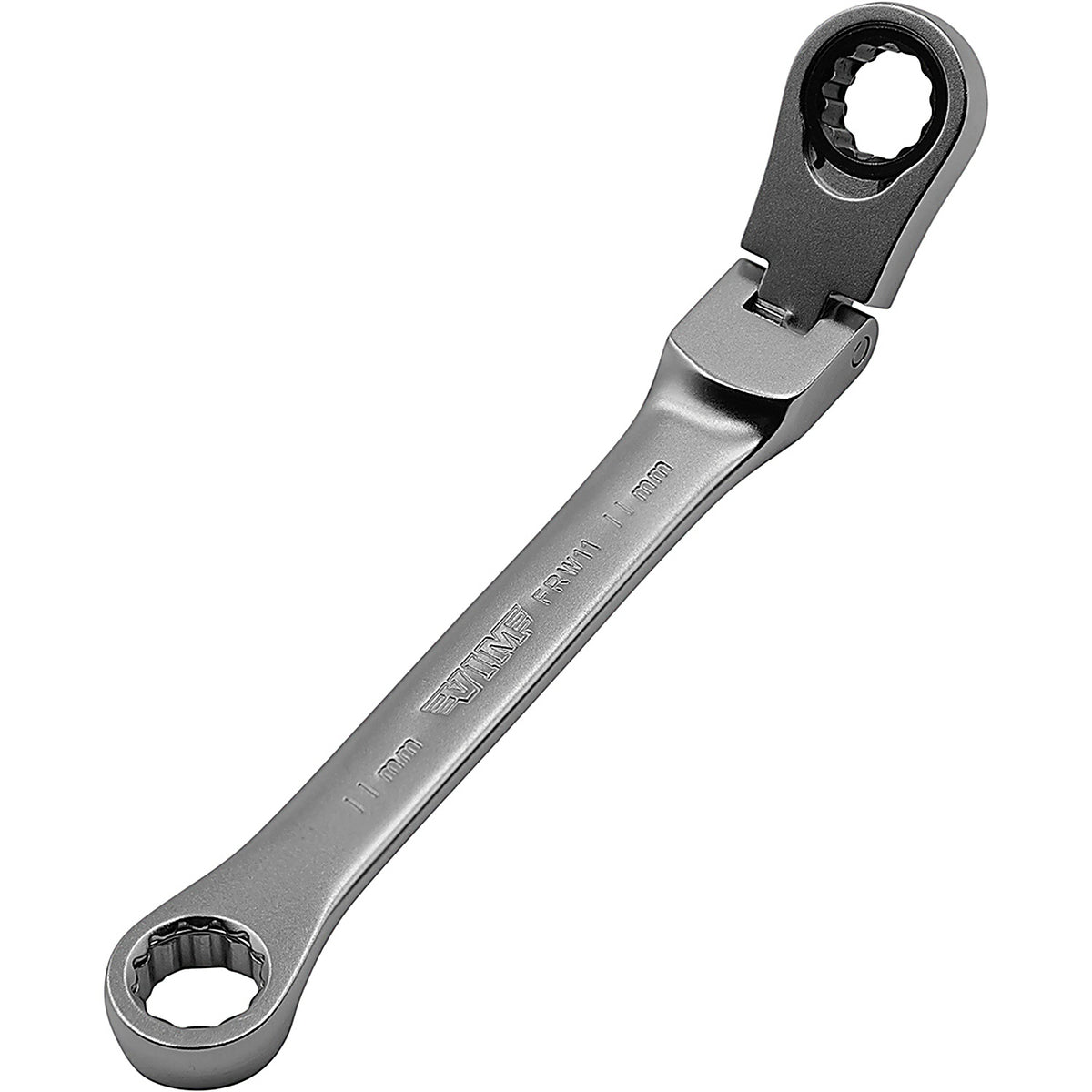 VIM Tools - FRWS411 - 11 mm 100T Flex Head 360 Swivel Ratcheting Wrench - Works with 1/4 ft X 11 mm Sockets