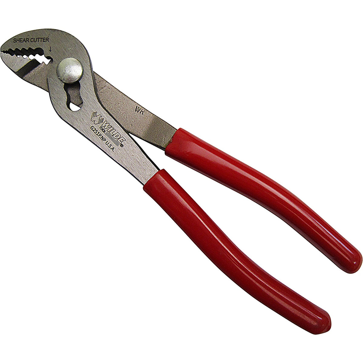 Wilde Tool - G251P.NP-CC - 6-3/4 Inch Angle Nose Slip Joint Pliers-Polished-Carded