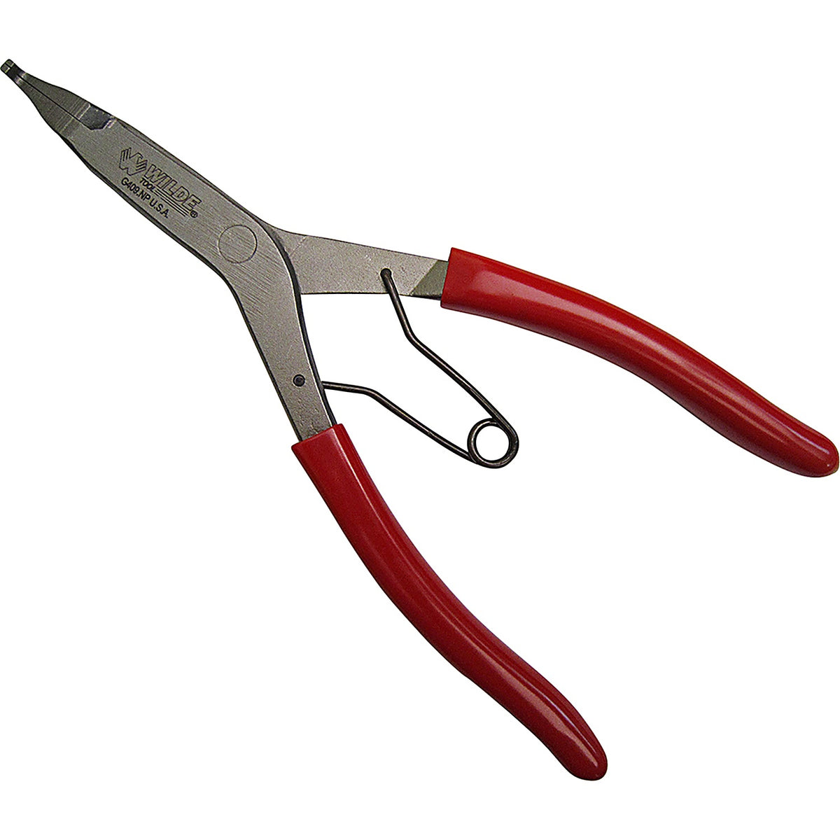 Wilde Tool - G409.NP-CS - 9 Inch Angle Tip Lock Ring Pliers-Satin-Card Staple