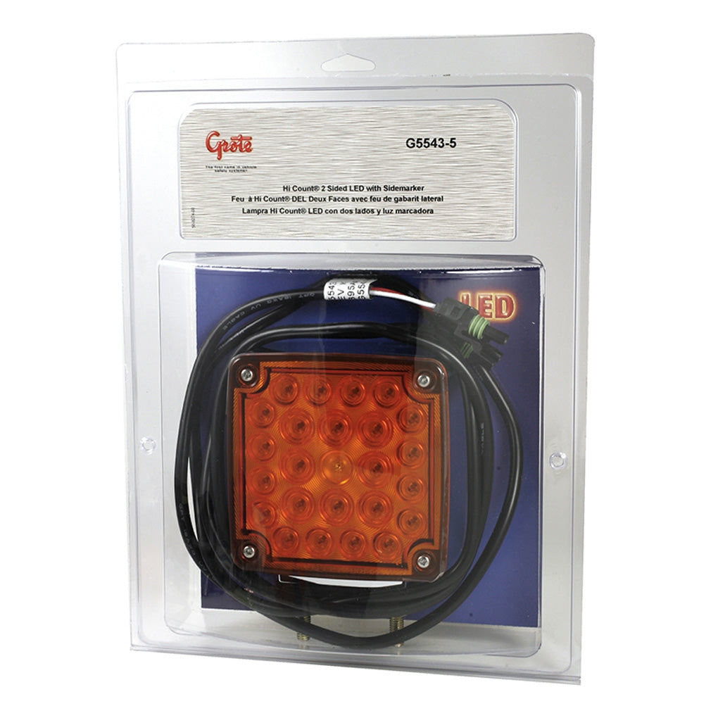Grote G5543-5 Hi Count Double-Face LED Stop/Tail/Turn Lamp with Sidemarker