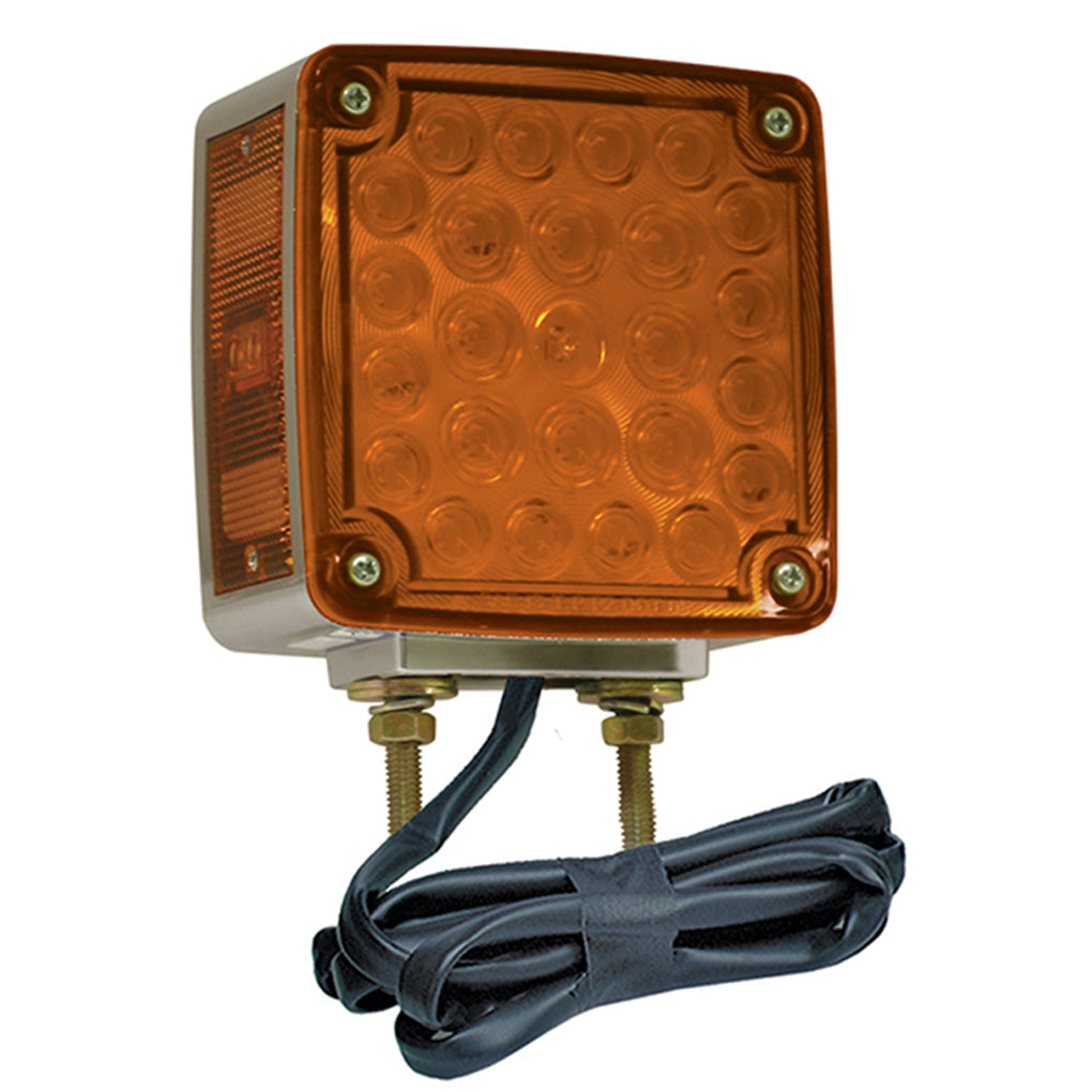 Grote G5543 STT Lamp, Yel, Hi Count Led Lamp, 2 Sided, W/Side Mkr, W/Packard Connectors