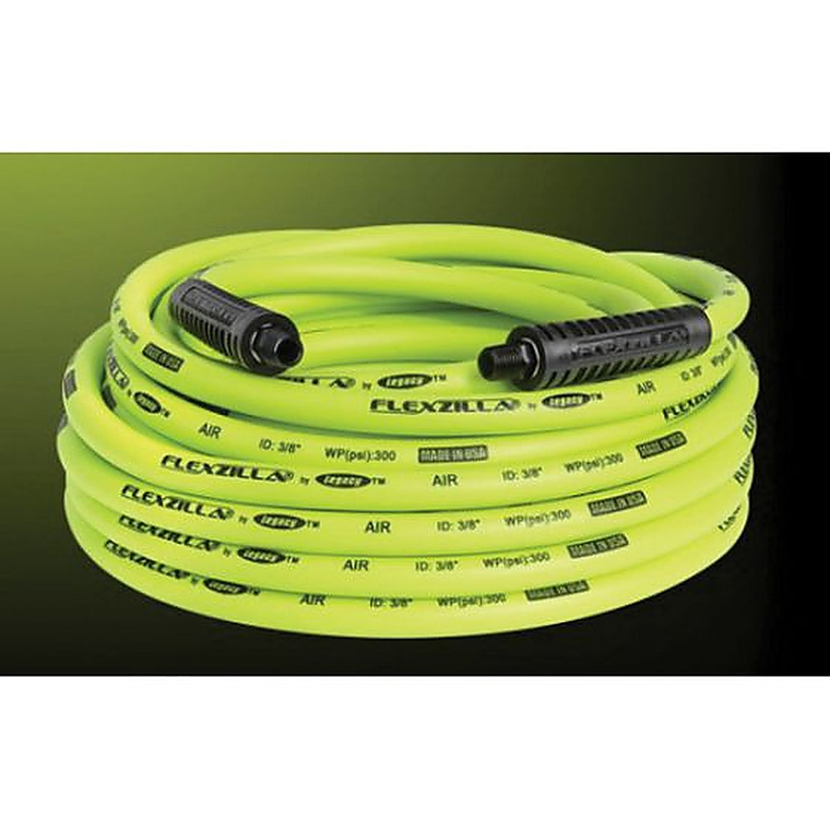 Legacy HFZ1250YW3 1/2in. X 50ft. Flexzilla ZillaGreen Air Hose w/3/8in. Ends