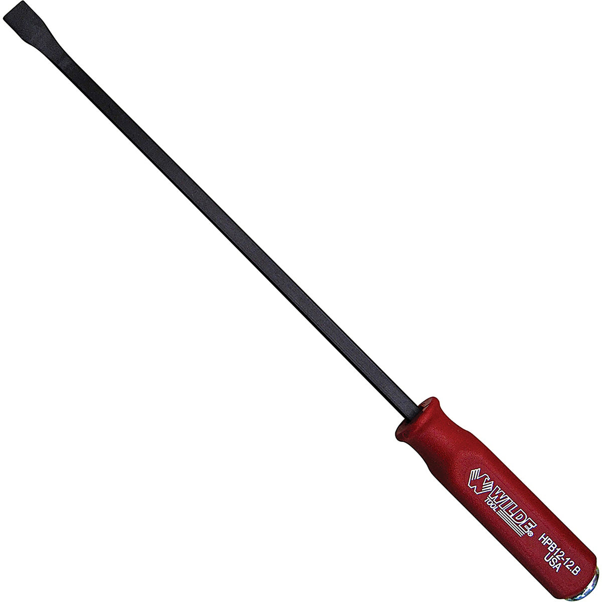 Wilde Tool - HPB12-12.B-HTHC - 17 Inch Hard Cap Pry Bar w/Handle -Hang Tag