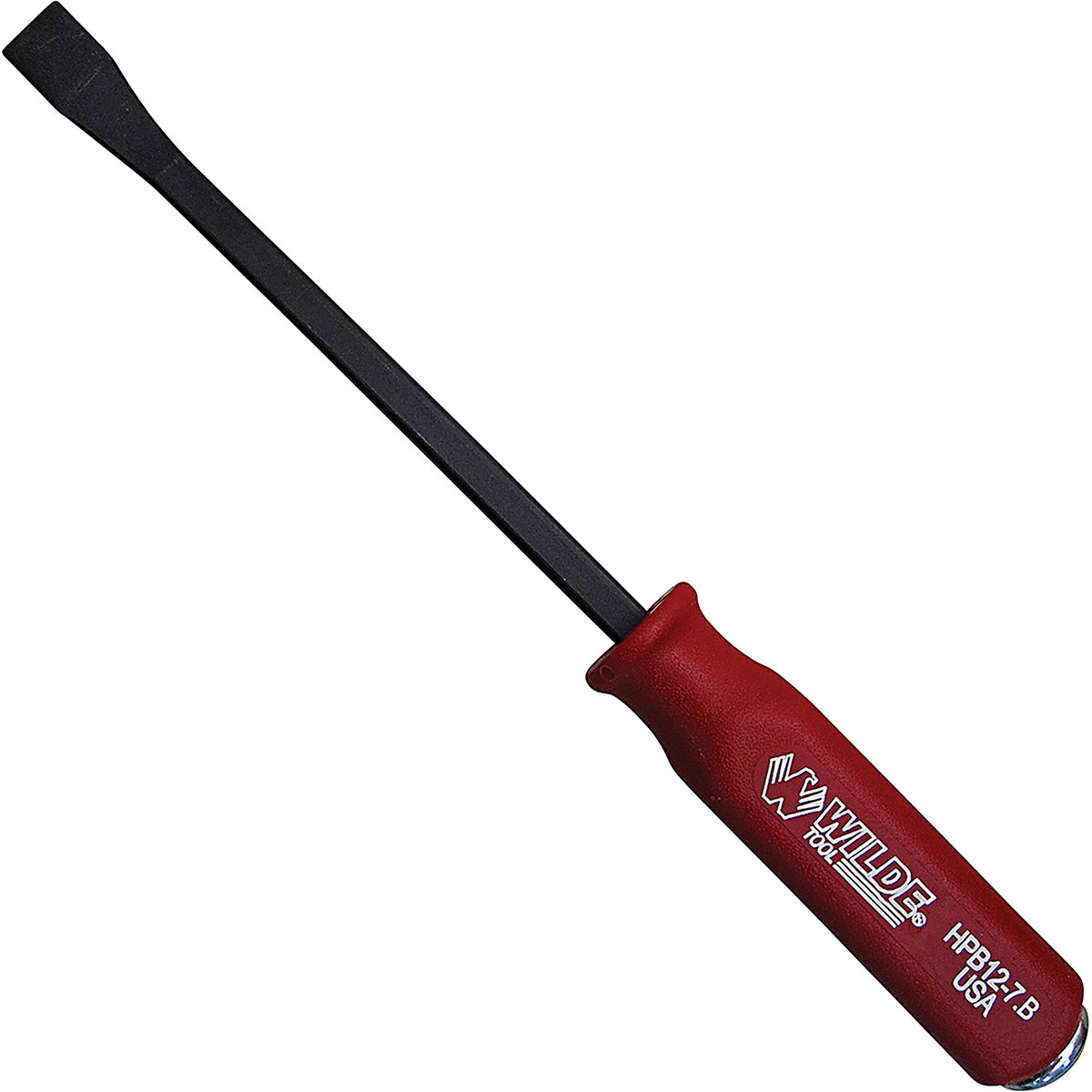 Wilde Tool - HPB12-7.B-HTHC - 12 Inch Hard Cap Pry Bar w/Handle -Hang Tag