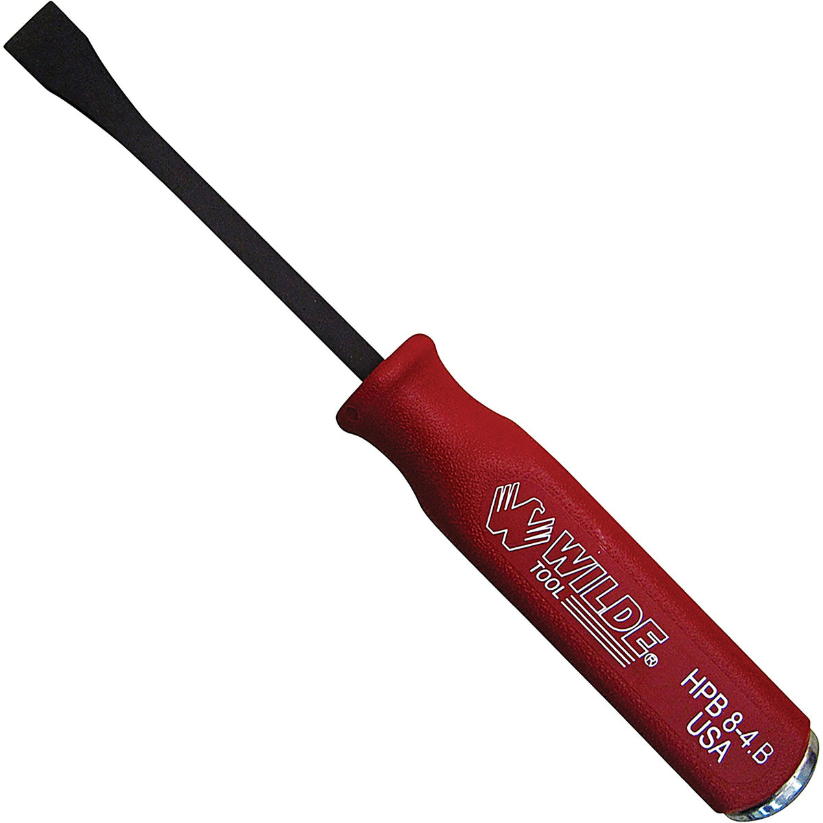Wilde Tool - HPB8-4.B-HTHC - 8 Inch Hard Cap Pry Bar w/Handle -Hang Tag
