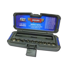 VIM IMPACT-SFP6 Half Cut Screwdriver Set & 1/2in. Square Adapter 3/8in. Square Drive, 10Pc