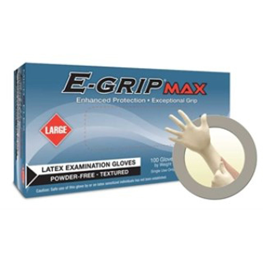 Ansell L92 E-GripMax Latex Ambidextrous Non-Sterile Exam Grade Powder-Free Gloves Small