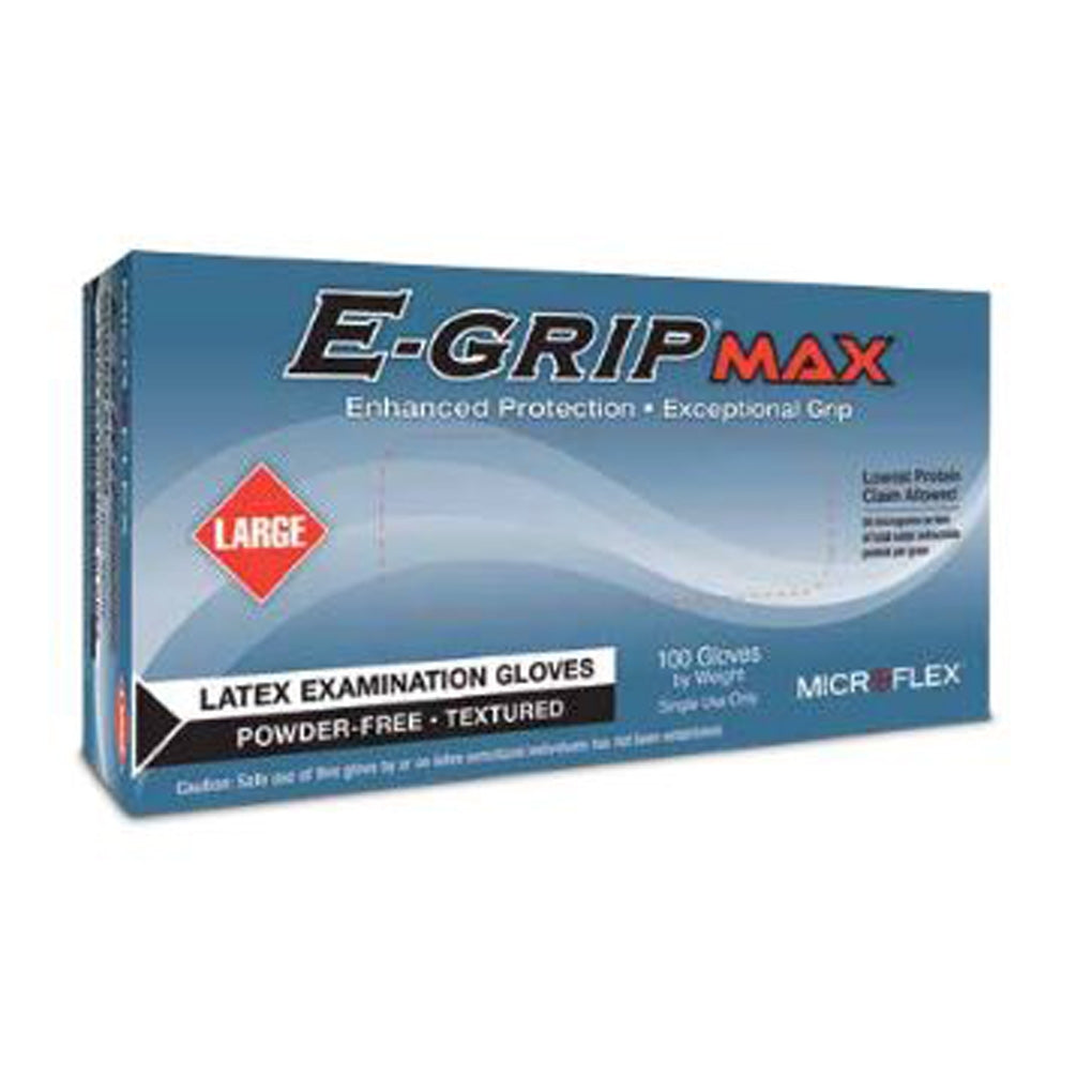 Ansell L92 E-GripMax Latex Ambidextrous Non-Sterile Exam Grade Powder-Free Gloves Medium
