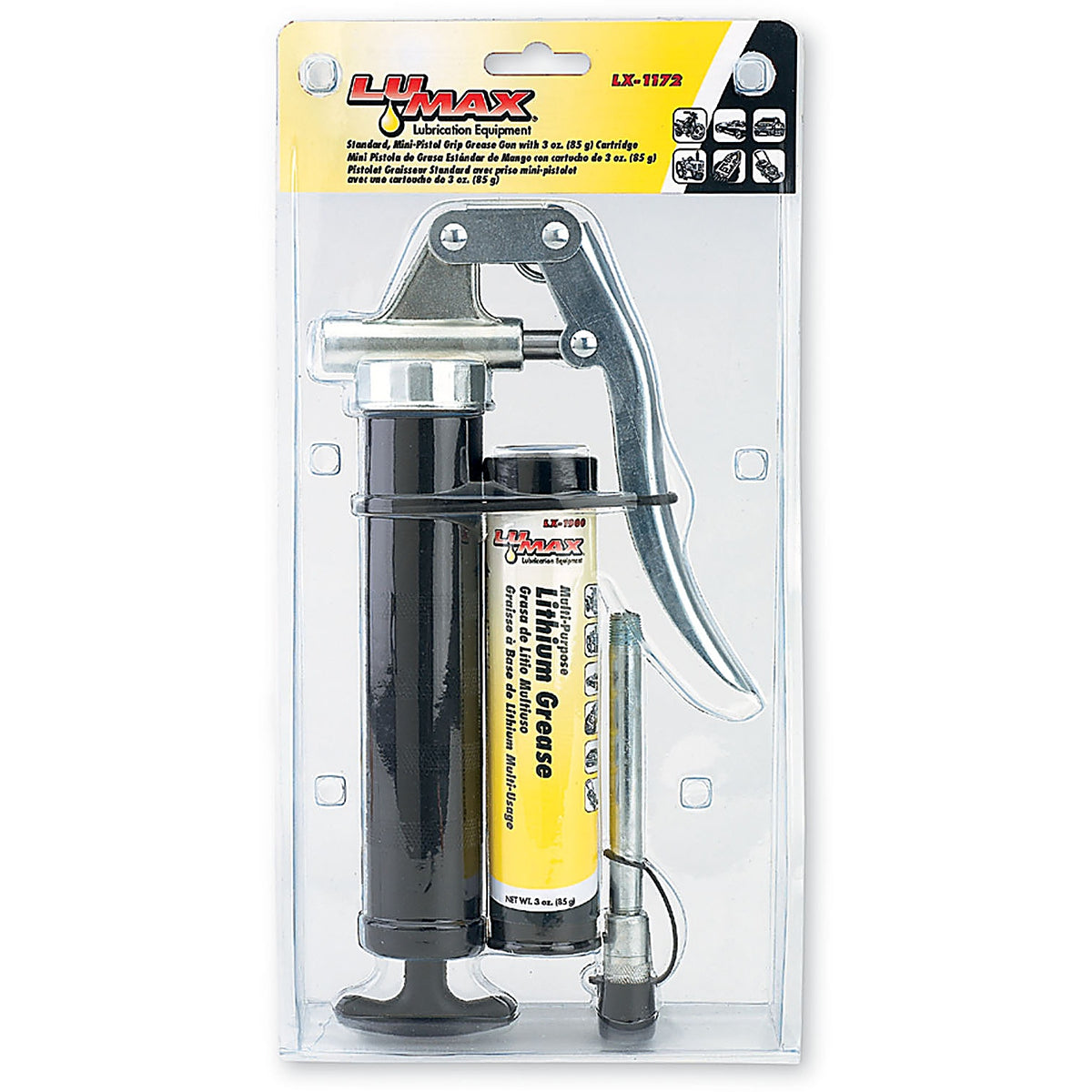 Lumax LX-1172 Mini-Pistol Grip Grease Gun 3 oz.
