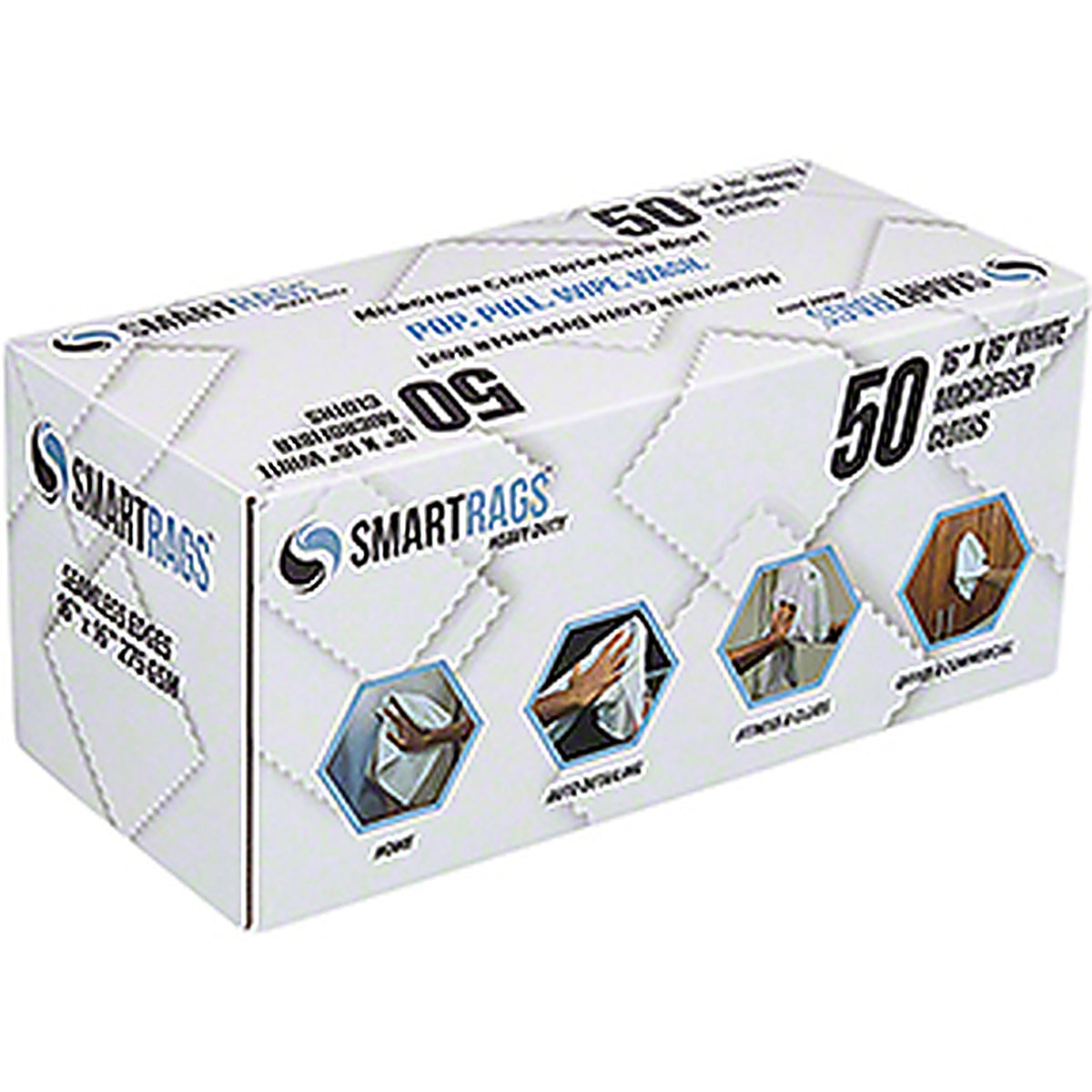 Adenna - M930W - Smart Rags Microfiber Cloths 16 in X 16 in White 50/Box