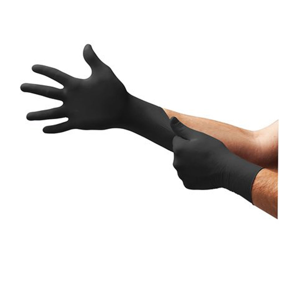 Ansell MK-296 Microflex MidKnight Black Nitrile Exam Glove X-Small