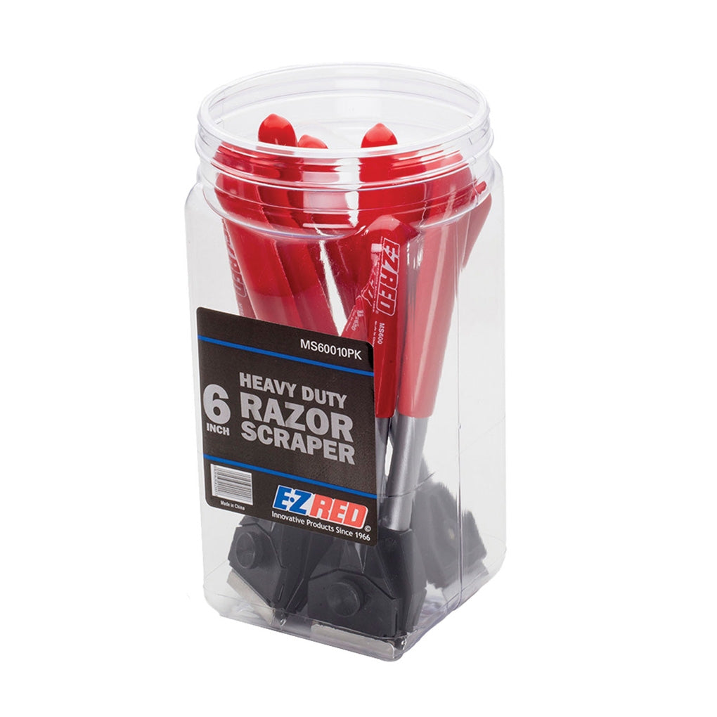 E-Z Red MS60010PK 6in. Razor Scraper Display Jar