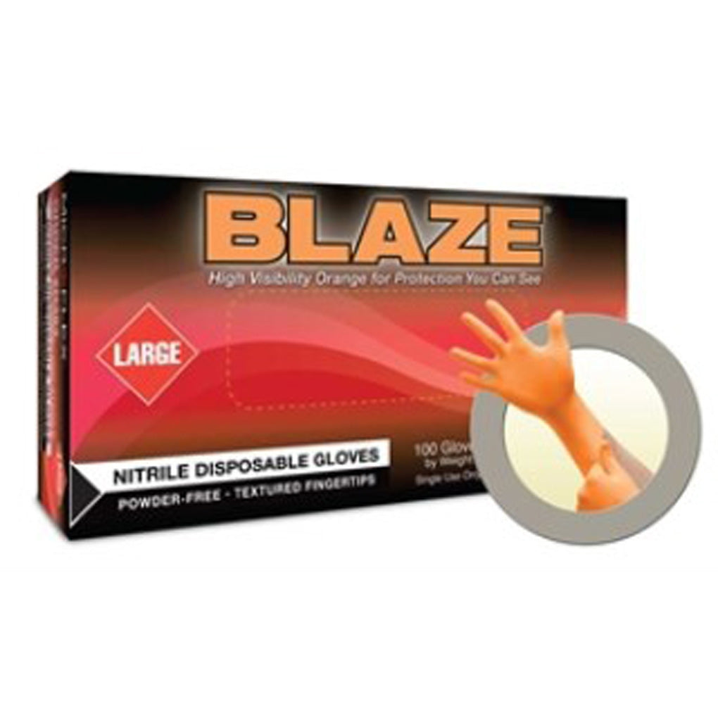 Ansell N48 Blaze Nitrile Powered Free Textured Fingertips Small