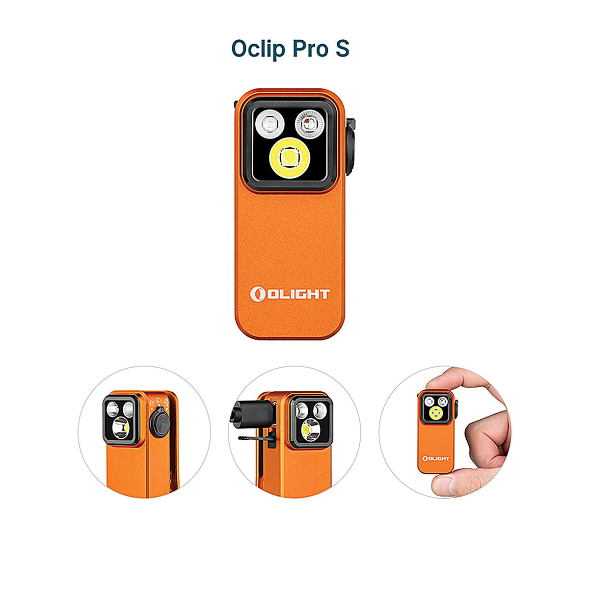 Olight - OLOCLIPPROSOG - Compact 5-In-1 Clip Light with White, UV, Rgb Lighting, Magnetic Carry, and USB-C Charging.