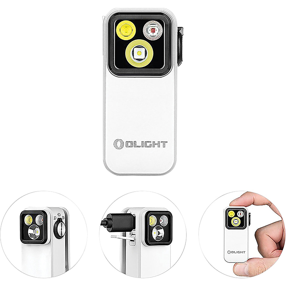 Olight - OLOCLIPPROWT - Compact 3-In-1 Clip Light with Flood, Spot, Red Lighting, Magnetic Carry, and USB-C Charging.