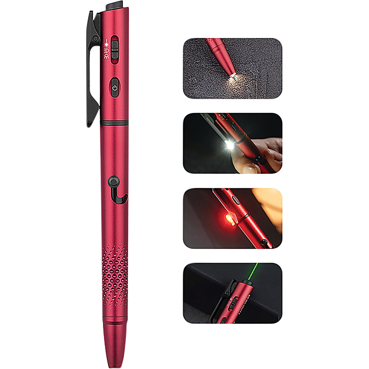Olight - OLOPEN3WR - 4-In-1 Penlight with White/Red Light, Green Laser, USB-C Charging, and Smooth Writing Grip.